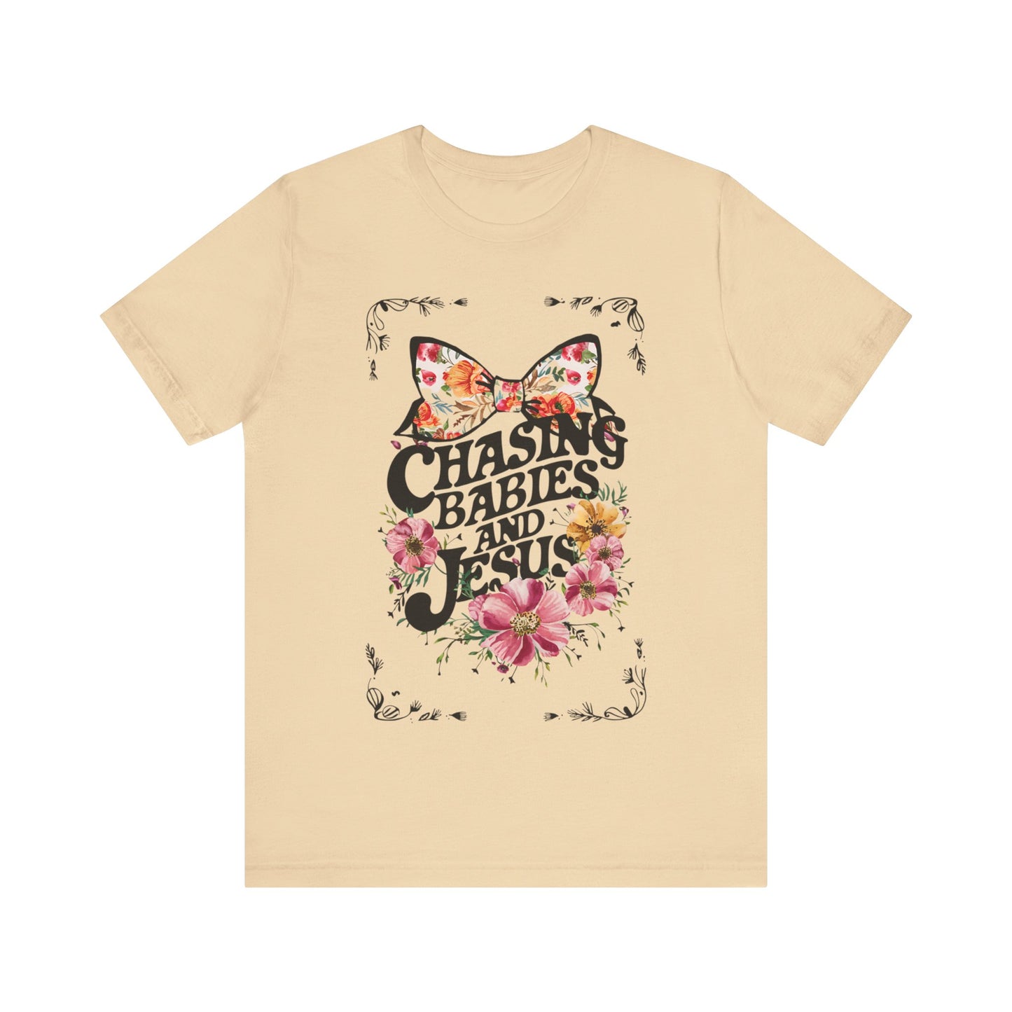 Chasing Babies & Jesus Coquette Motherhood Graphic Tee