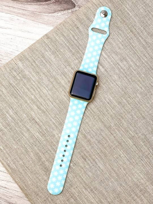 Snowflakes Printed Silicone Watch Band