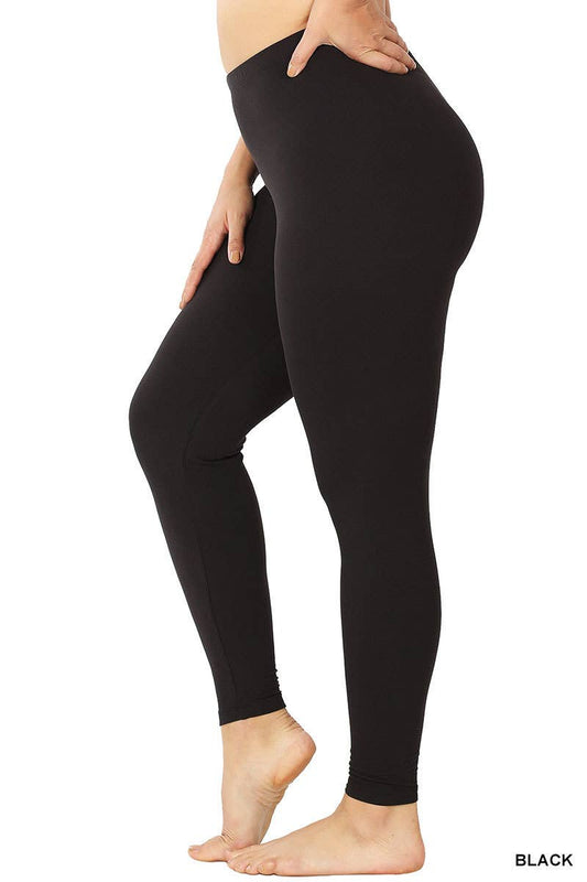 Plus Size Premium Microfiber Full Length Leggings