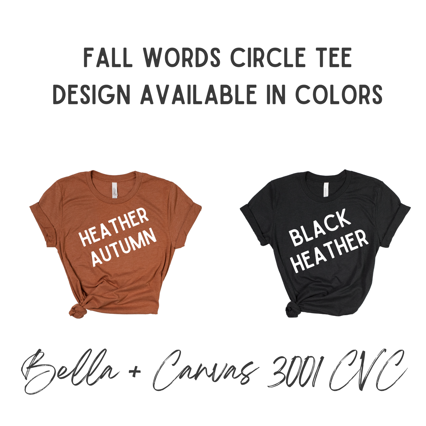 Fall Words Circle Tee