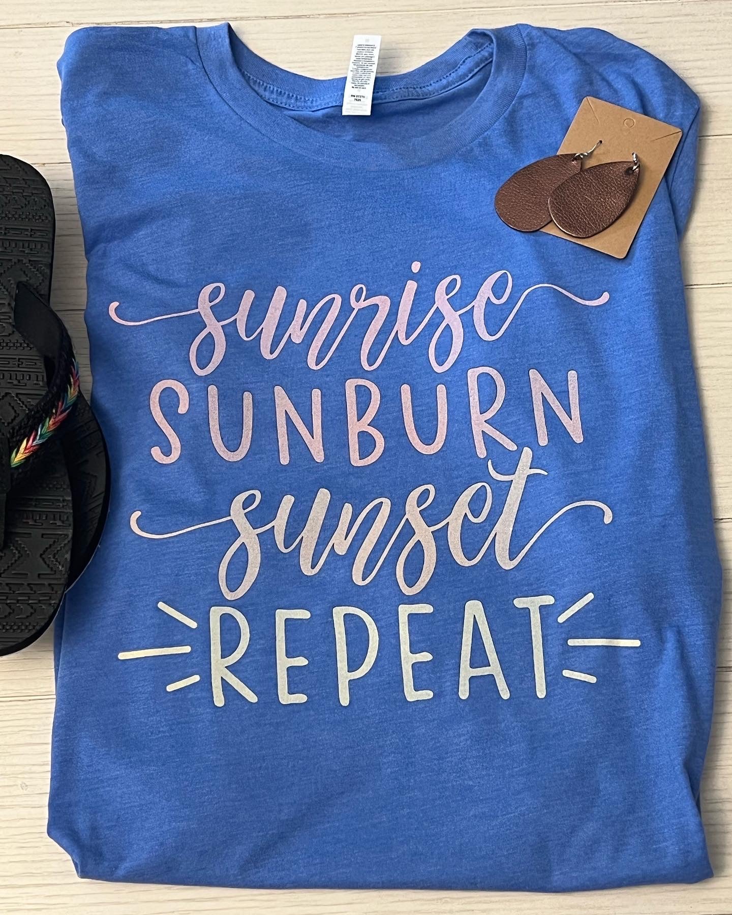 Sunrise Sunburn Sunset Repeat Tee