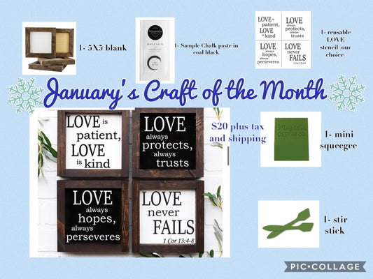 January’s Craft of the Month