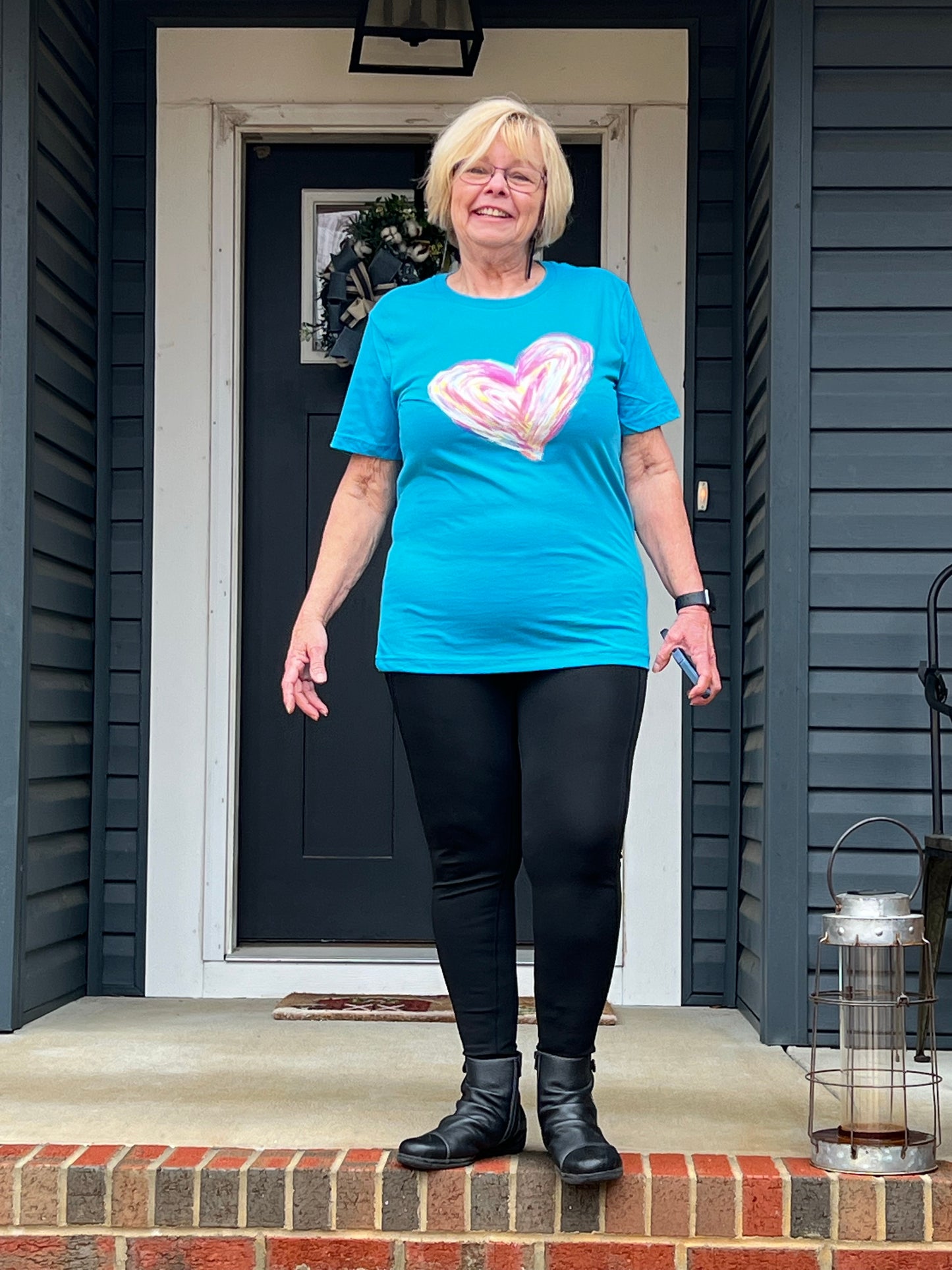 Colorful Brushstroke Heart Tee