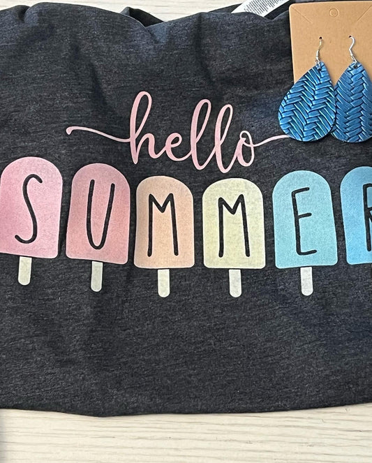 Hello Summer Popsicles Tee